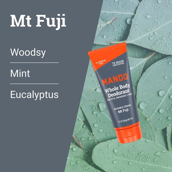 Mando Whole Body Deodorant Cream, Mt. Fuji, 2.2 OZ