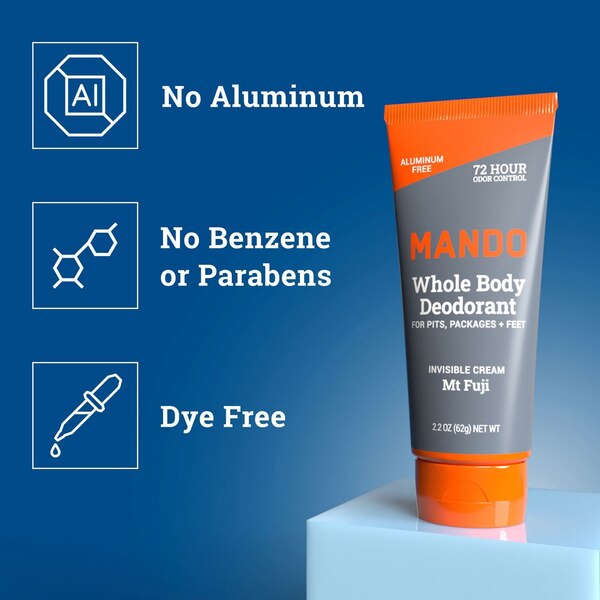 Mando Whole Body Deodorant Cream, Mt. Fuji, 2.2 OZ
