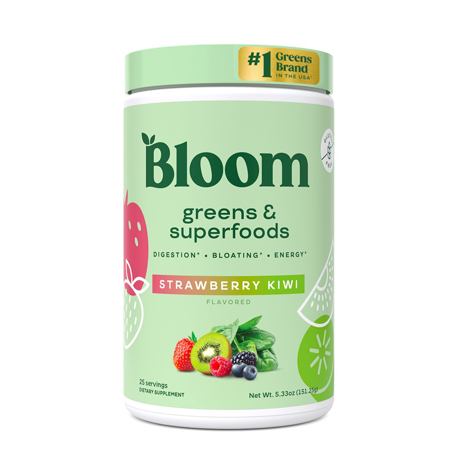 Bloom Nutrition Greens & Superfoods Powder, 25 CT