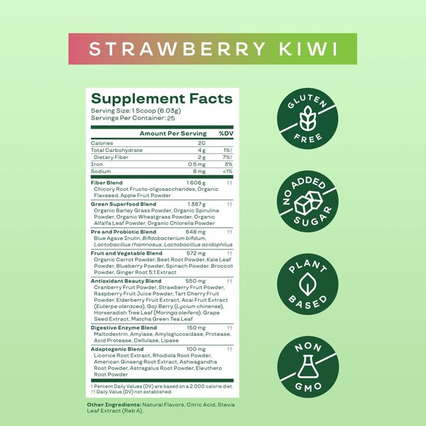 Bloom Nutrition Greens & Superfoods Powder, 25 CT