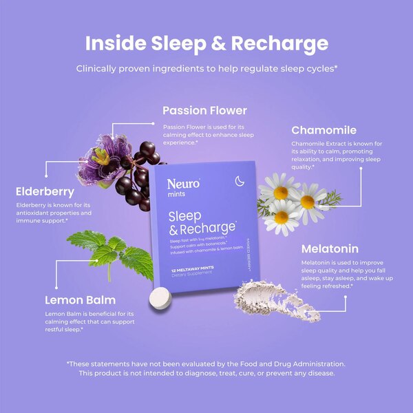 Neuro Sleep & Recharge, Regular Strength, 12 CT