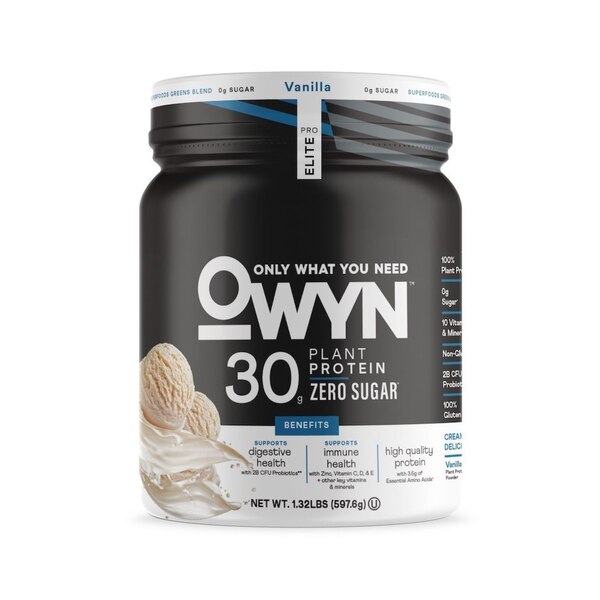 OWYN Vanilla Plant Protein Powder, 12 Servings
