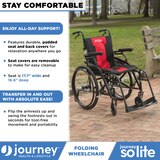 Journey Health and Lifestyle So Lite Folding Wheelchair with Padded Seat, thumbnail image