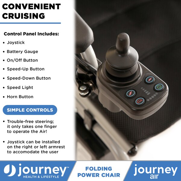 Journey Health and Lifestyle Air Lightweight Folding Personal Battery Powered Chair