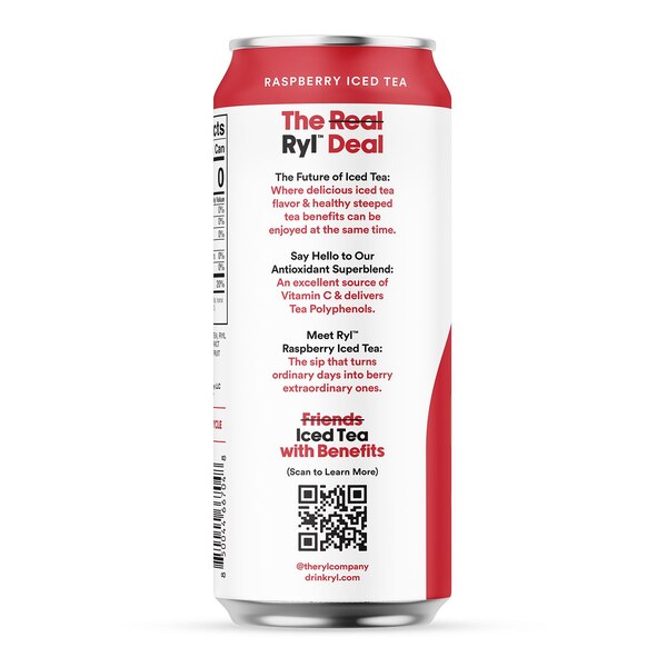The Ryl Co. Black Tea Peach Flavored Zero Sugar, 16 oz