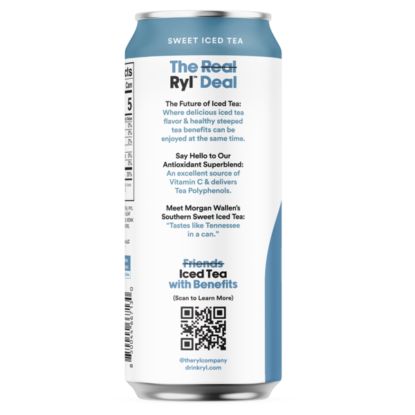 The Ryl Co. Black Tea Sweet, Zero Sugar, 16 oz