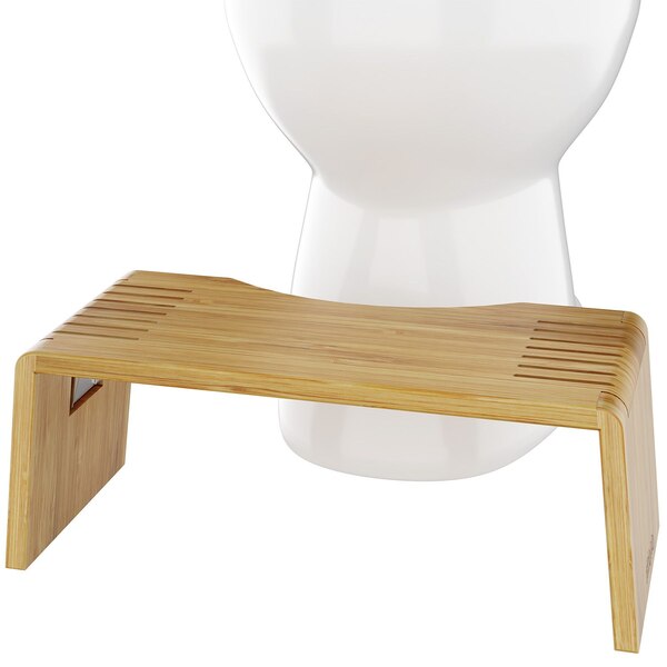 Squatty Potty Oslo Folding Bamboo Toilet Stool