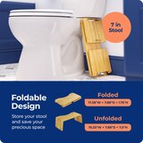 Squatty Potty Oslo Folding Bamboo Toilet Stool, thumbnail image