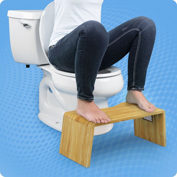 Squatty Potty Oslo Folding Bamboo Toilet Stool