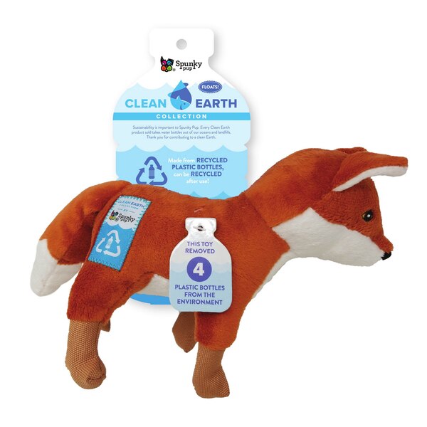 Spunky Pups Clean Earth Collection Pet Toy Plush, Assorted Characters, 1 ct