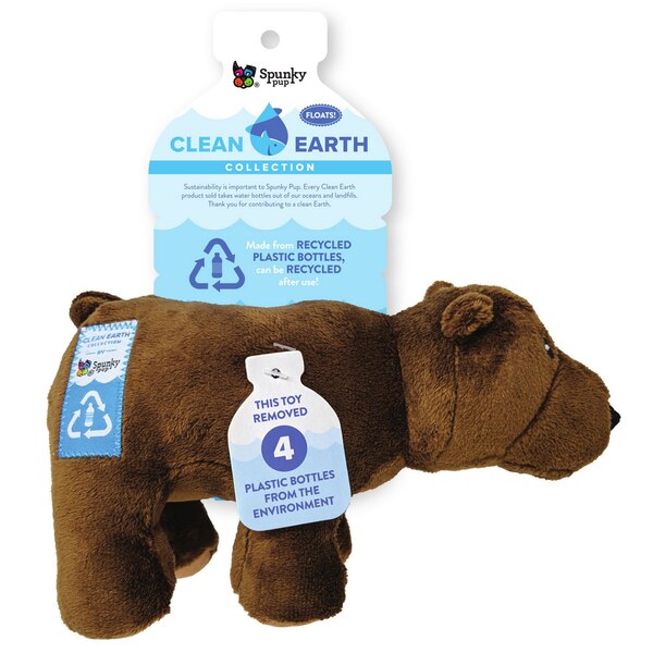 Spunky Pups Clean Earth Collection Pet Toy Plush, Assorted Characters, 1 ct