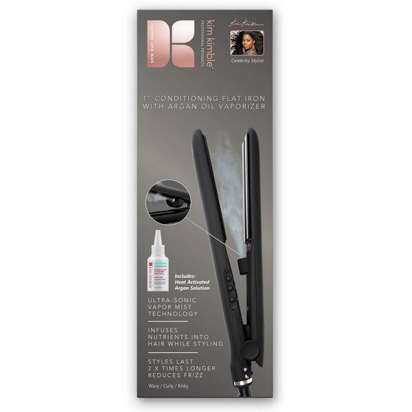 Kim Kimble Vapor Infused Flat Iron With Argan Oil Conditioner, 1 IN