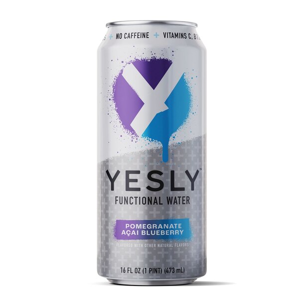 Yesly Functional Water, Pomegranate, Acai, Blueberry Water, 16 oz
