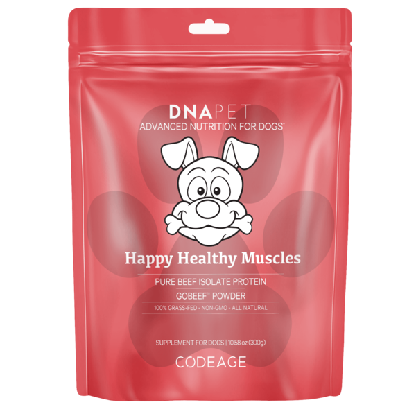DNA PET Happy Healthy Muscles Powder for Dogs, 10.6 oz