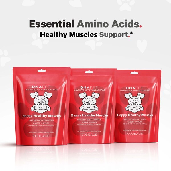 DNA PET Happy Healthy Muscles Powder for Dogs, 10.6 oz