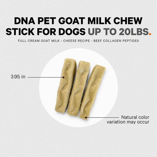 DNA PET Goat Milk Small Dog Chew Sticks, 3 ct