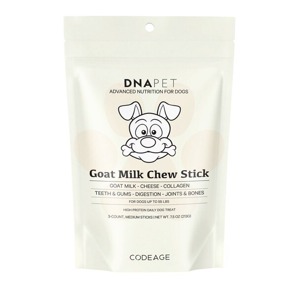 DNA PET Goat Milk Medium Dog Chew Sticks, 3 CT