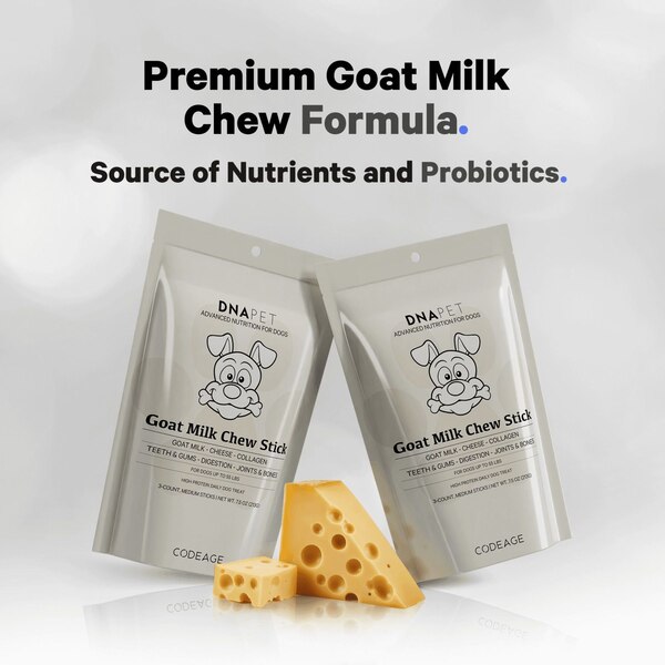 DNA PET Goat Milk Medium Dog Chew Sticks, 3 CT