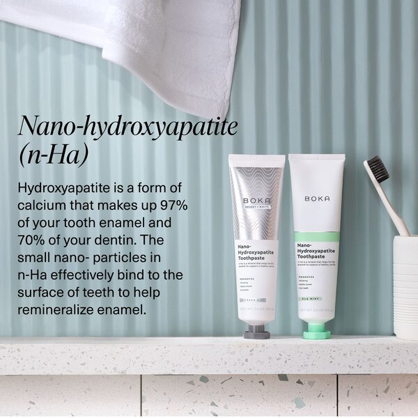 Boka Bright White Nano-Hydroxyapatite Toothpaste, Refresh Mint, 3.4 OZ