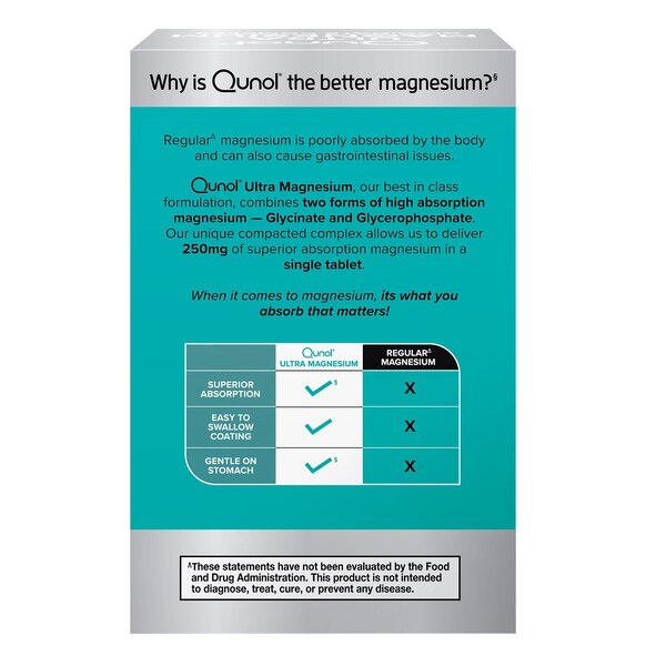 Qunol Ultra Magnesium 250mg, 175cc Bottle, 30 CT