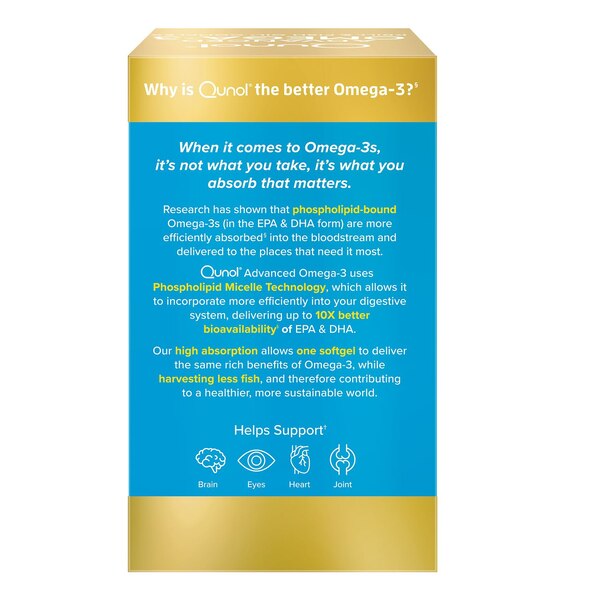 Qunol Advanced Omega-3 Softgel, 60 CT