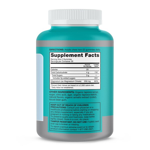 Qunol Magnesium Gummy 250mg, 60 CT