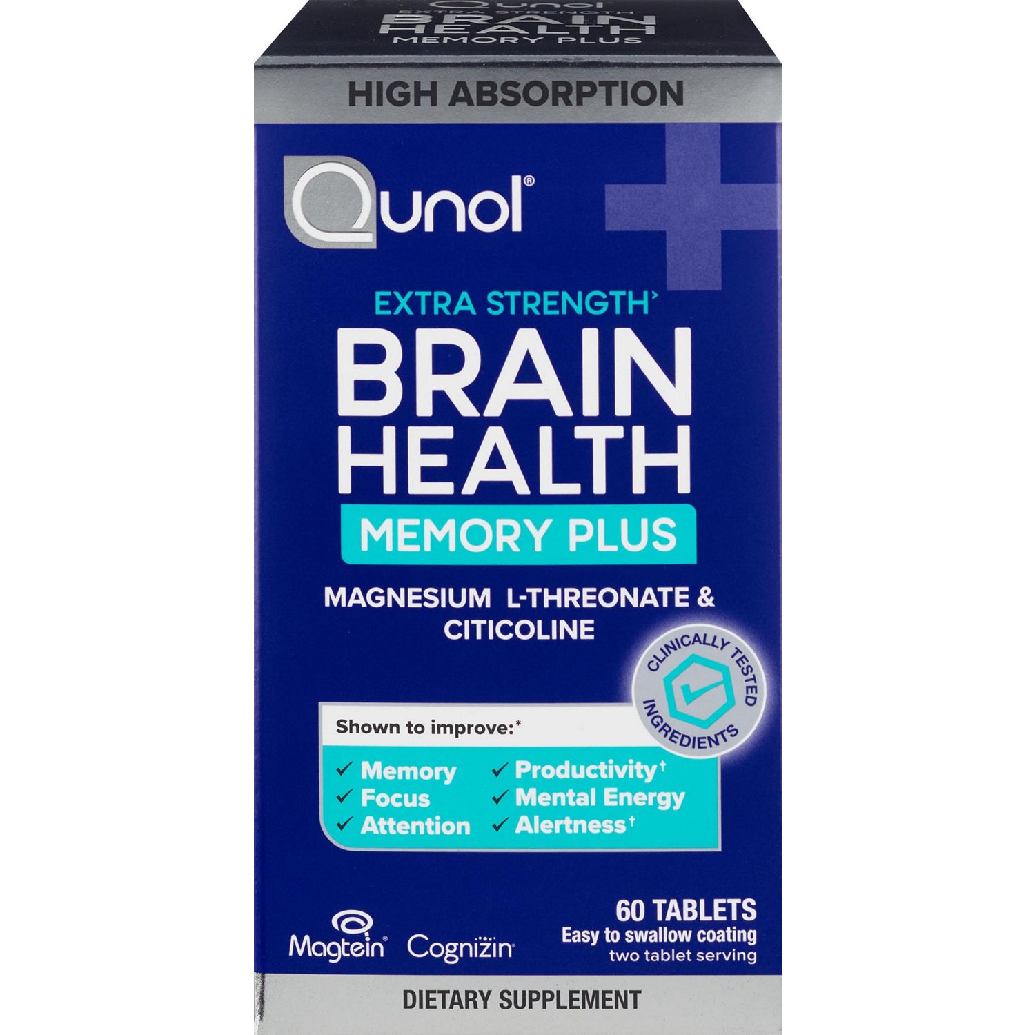 Qunol Brain Health Memory Plus, 60 CT