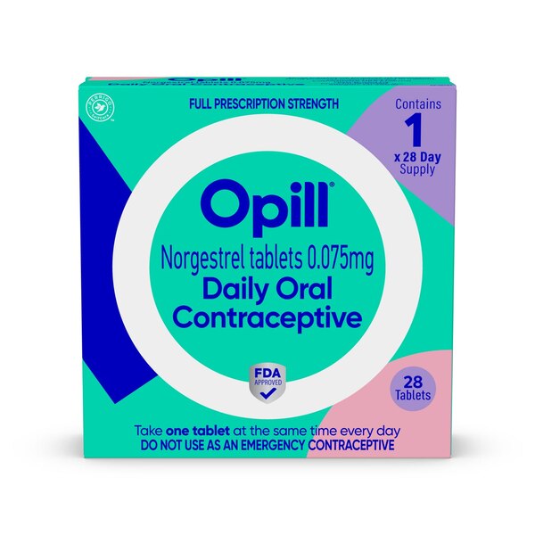 Opill Daily Oral Contraceptive, Birth Control Pill