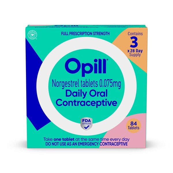 Opill Daily Oral Contraceptive, Birth Control Pill