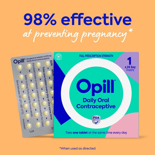 Opill Daily Oral Contraceptive, Birth Control Pill