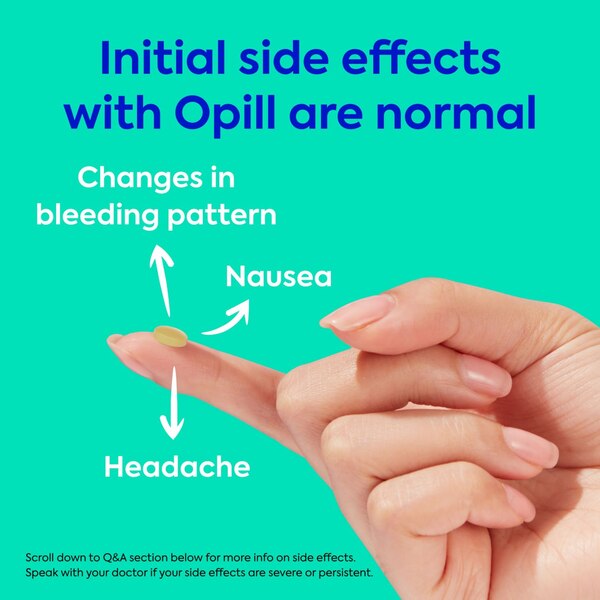 Opill Daily Oral Contraceptive, Birth Control Pill