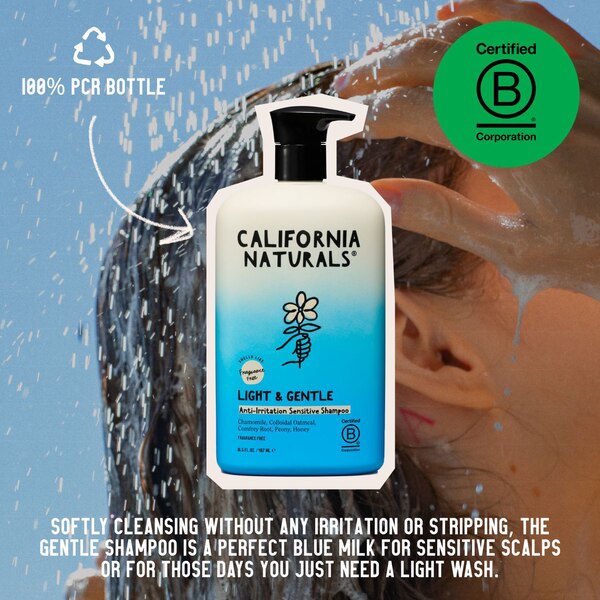 California Naturals Light & Gentle Anti-Irritation Sensitive Shampoo, 16.5 OZ