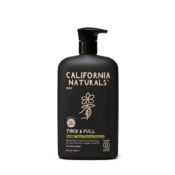 California Naturals Men's Thick & Full Re:Gro Anti-Thinning Shampoo, 16.5 OZ