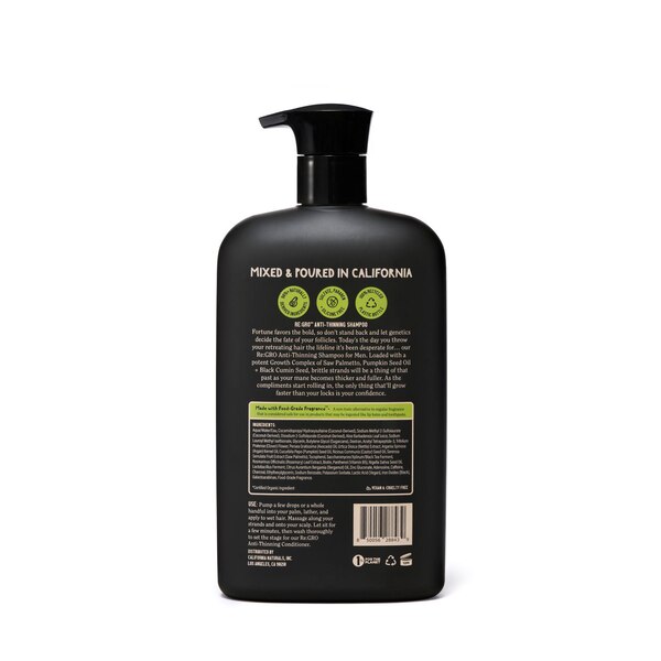 California Naturals Men's Thick & Full Re:Gro Anti-Thinning Shampoo, 16.5 OZ