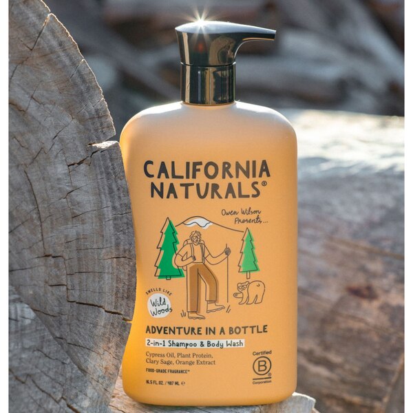 California Naturals Men's 2-in-1 Shampoo & Body Wash, Adventure In A Bottle, 16.5 OZ