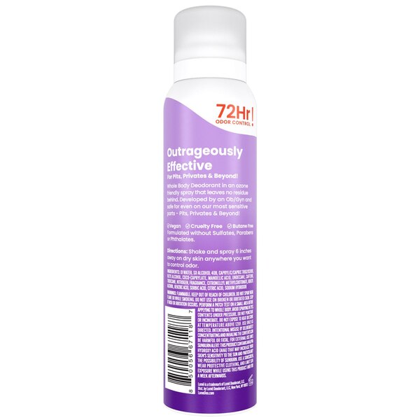 Lume Whole Body Deodorant Spray, Lavender Sage, 3.6 OZ