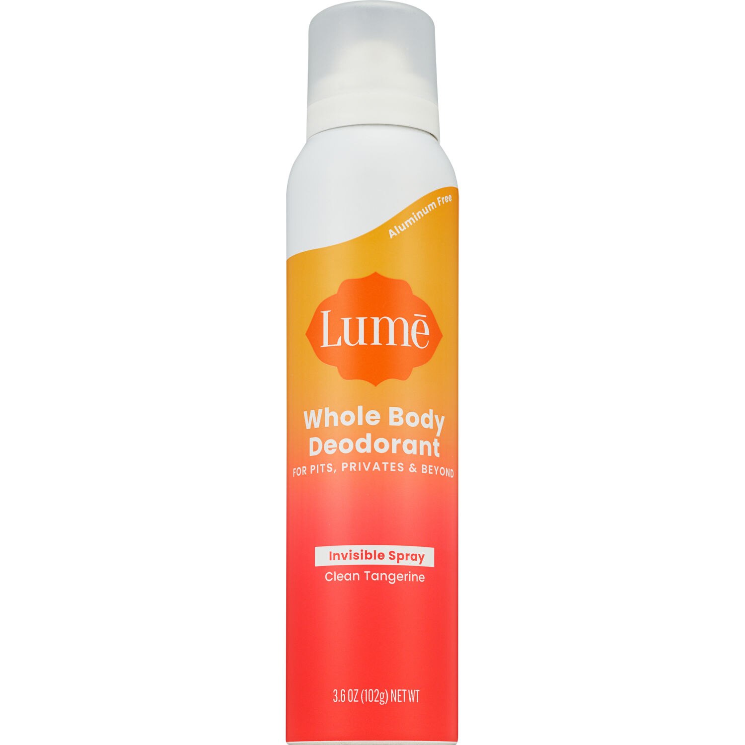 Lume Whole Body Deodorant Spray, Clean Tangerine, 3.6 OZ