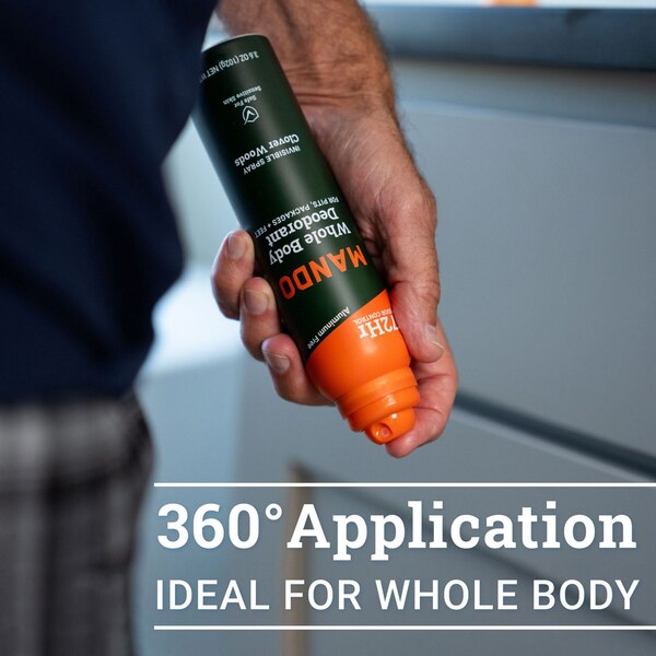 Mando Whole Body Deodorant Spray, Clover Woods, 3.6 OZ