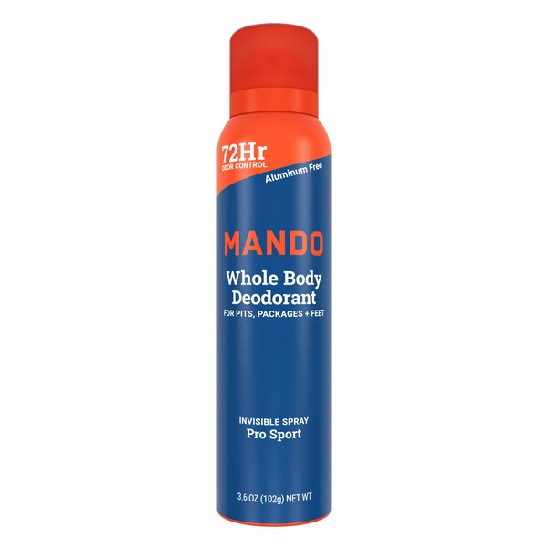 Mando Whole Body Deodorant Spray, Pro Sport, 3.6 OZ
