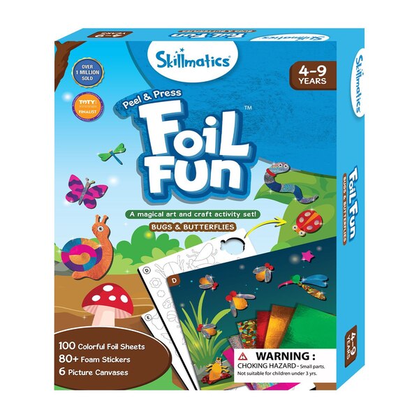 Skillmatics Foil Fun Arts & Crafts Activity Set, Bugs & Butterflies