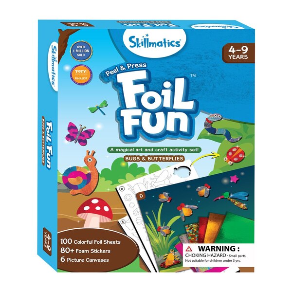 Skillmatics Foil Fun Arts & Crafts Activity Set, Bugs & Butterflies