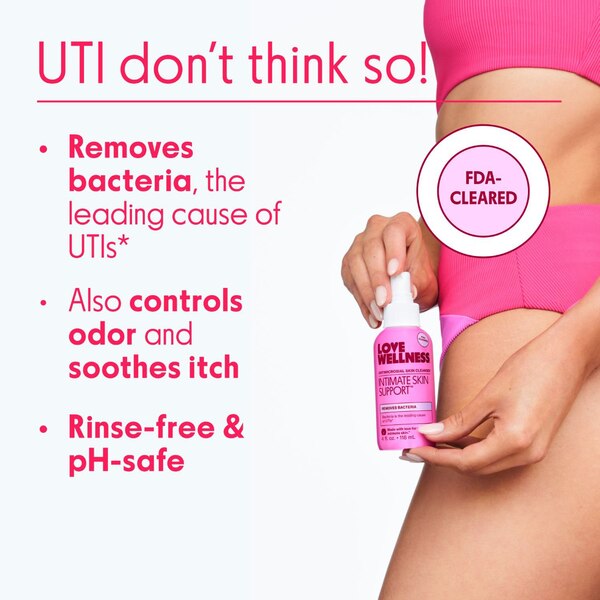 Love Wellness, Intimate Skin Support Antimicrobial Skin Cleanser, 5.44 OZ