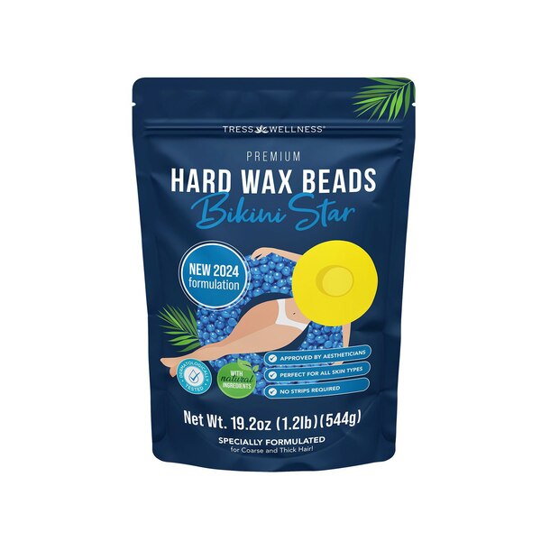 Tress Wellness Bikini Star Premium Hard Wax Beads, 19.2 OZ