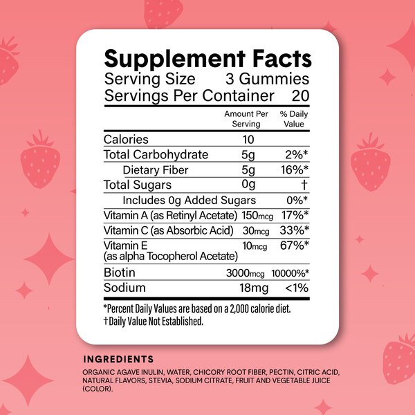 Bellway Fiber Beauty Gummies, 60 CT