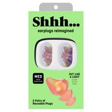 Shhh... Out Like a Light Reusable Earplugs, 2 CT, thumbnail image