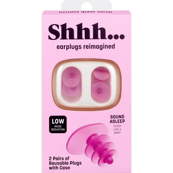 Shhh... Sound Asleep Reusable Earplugs, 2 CT
