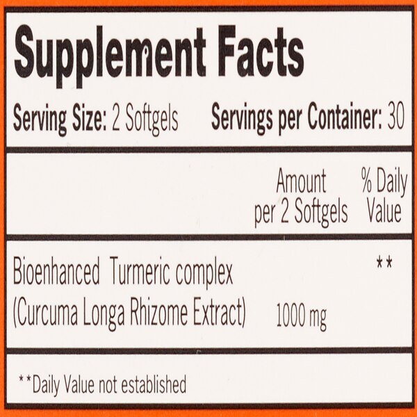 Qunol Extra Strength Turmeric Curcumin Complex Softgels 1000mg