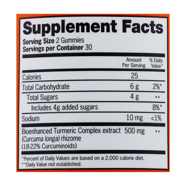 Qunol Turmeric Gummies, Creamy Orange, 60 CT