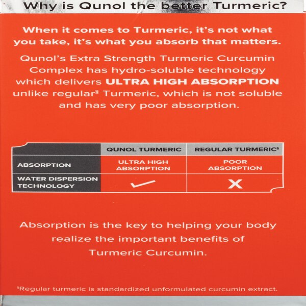 Qunol Extra Strength Turmeric Curcumin Complex Softgels 1000mg