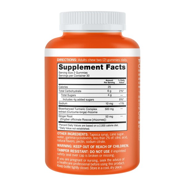 Qunol Turmeric + Ginger 550mg Gummies, 60 CT
